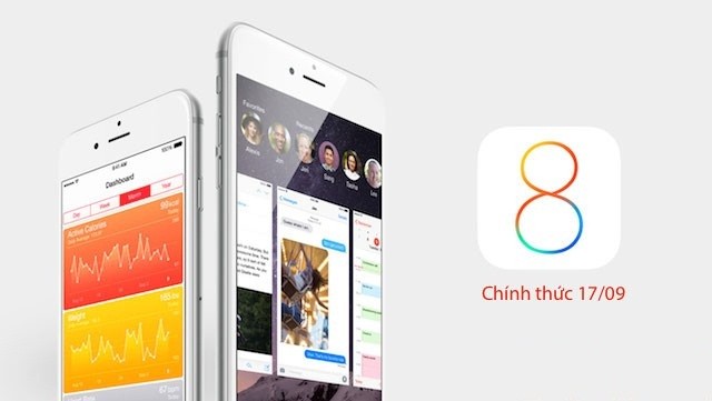 Theo thông tin Apple tung phiên bản iOS 8 chính thức (final) cho iPhone 4S, 5, 5C, 5S, iPad 2, iPad Retina (bản 3, 4), iPad Air, iPad mini, iPad mini Retina và iPod Touch thế hệ 5 vào ngày hôm nay 17/9. Các tín đồ công nghệ tại Việt Nam sẽ cập nhật phiên bản này vào khoảng 0h ngày 18/9.